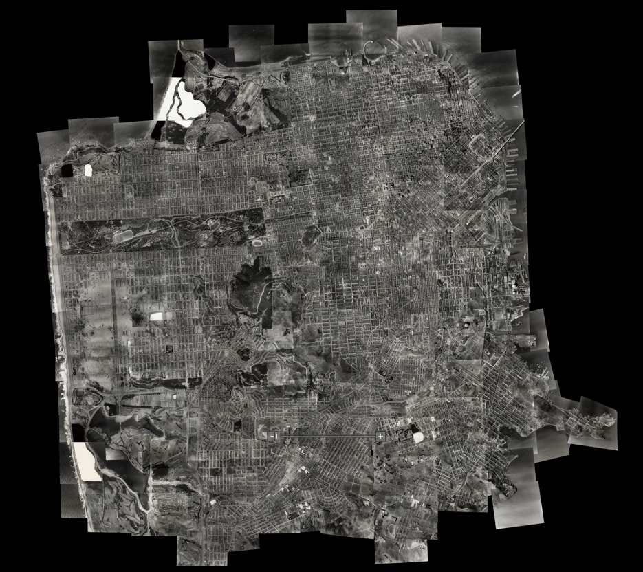 Google Maps Aerial View, 1938 Uptown Almanac