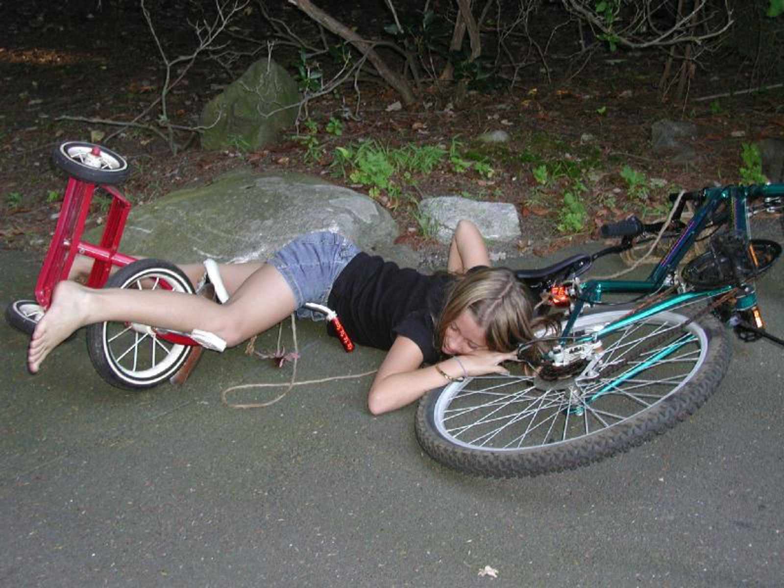 Girl Bike Crash